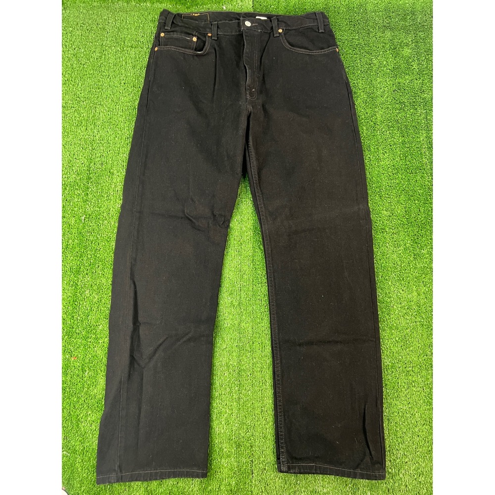 Vintage Levis 505 Regular Fit Y2K Straight Leg Black 2001 Jeans Mens 38x32